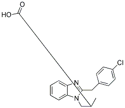 3-[2-(4-CHLORO-BENZYL)-BENZOIMIDAZOL-1-YL]-2-METHYL-PROPIONIC ACID Struktur