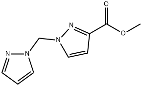 1-PYRAZOL-1-YLMETHYL-1 H-PYRAZOLE-3-CARBOXYLIC ACID METHYL ESTER Struktur