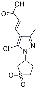 3-[5-CHLORO-1-(1,1-DIOXIDOTETRAHYDROTHIEN-3-YL)-3-METHYL-1H-PYRAZOL-4-YL]ACRYLIC ACID Struktur