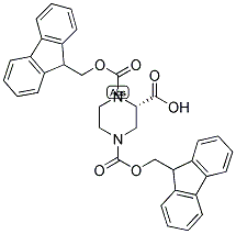 1,4-DI-FMOC-PIPERAZINE-2-(S)-CARBOXYLIC ACID Struktur