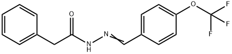 2-PHENYL-N'-((E)-[4-(TRIFLUOROMETHOXY)PHENYL]METHYLIDENE)ACETOHYDRAZIDE Struktur