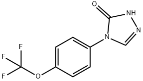 4-[4-(TRIFLUOROMETHOXY)PHENYL]-2,4-DIHYDRO-3H-1,2,4-TRIAZOL-3-ONE Struktur