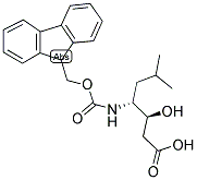 (3S,4R)-4-(FMOC-AMINO)-3-HYDROXY-6-METHYLHEPTANOIC ACID Struktur