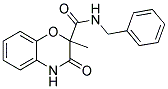 N-BENZYL-2-METHYL-3-OXO-3,4-DIHYDRO-2H-1,4-BENZOXAZINE-2-CARBOXAMIDE Struktur