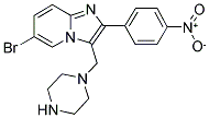 6-BROMO-2-(4-NITRO-PHENYL)-3-PIPERAZIN-1-YLMETHYL-IMIDAZO[1,2-A]PYRIDINE Struktur