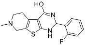 2-(2-FLUOROPHENYL)-7-METHYL-1,2,5,6,7,8-HEXAHYDROPYRIDO[4',3':4,5]THIENO[2,3-D]PYRIMIDIN-4-OL Struktur