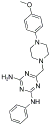 6-((4-(4-METHOXYPHENYL)PIPERAZIN-1-YL)METHYL)-N2-PHENYL-1,3,5-TRIAZINE-2,4-DIAMINE Structure