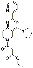 3-OXO-3-(2-PYRIDIN-2-YL-4-PYRROLIDIN-1-YL-7,8-DIHYDRO-5H-PYRIDO[4,3-D]PYRIMIDIN-6-YL)-PROPIONIC ACID ETHYL ESTER Struktur