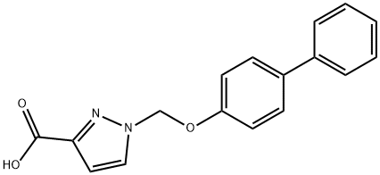 1-(BIPHENYL-4-YLOXYMETHYL)-1 H-PYRAZOLE-3-CARBOXYLIC ACID Struktur