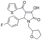 5-(4-FLUOROPHENYL)-3-HYDROXY-1-(TETRAHYDROFURAN-2-YLMETHYL)-4-(THIEN-2-YLCARBONYL)-1,5-DIHYDRO-2H-PYRROL-2-ONE Struktur