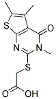 (3,5,6-TRIMETHYL-4-OXO-3,4-DIHYDRO-THIENO[2,3-D ]PYRIMIDIN-2-YLSULFANYL)-ACETIC ACID Struktur