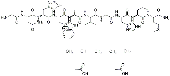 GASTRIN RELEASING PEPTIDE (HUMAN, 18-27) (HUMAN, PORCINE, CANINE)2ACOH 5H2O Struktur