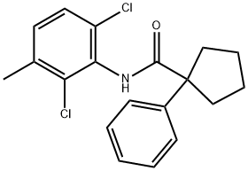 N-(2,6-DICHLORO-3-METHYLPHENYL)(PHENYLCYCLOPENTYL)FORMAMIDE Struktur