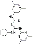 (Z)-1-((CYCLOPENTYLAMINO)(4,6-DIMETHYLPYRIMIDIN-2-YLAMINO)METHYLENE)-3-(3,5-DIMETHYLPHENYL)THIOUREA Struktur