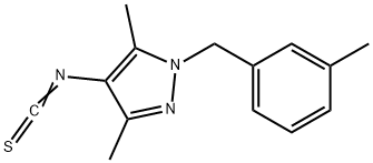 4-ISOTHIOCYANATO-3,5-DIMETHYL-1-(3-METHYL-BENZYL)-1H-PYRAZOLE Struktur