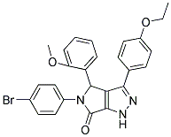 5-(4-BROMOPHENYL)-3-(4-ETHOXYPHENYL)-4-(2-METHOXYPHENYL)-4,5-DIHYDROPYRROLO[3,4-C]PYRAZOL-6(1H)-ONE Struktur