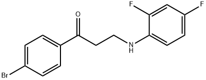 1-(4-BROMOPHENYL)-3-(2,4-DIFLUOROANILINO)-1-PROPANONE Struktur