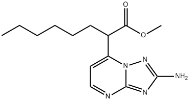 METHYL 2-(2-AMINO[1,2,4]TRIAZOLO[1,5-A]PYRIMIDIN-7-YL)OCTANOATE Struktur