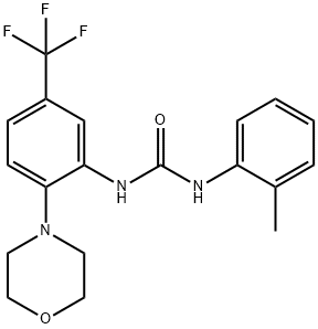 ((2-METHYLPHENYL)AMINO)-N-(2-MORPHOLIN-4-YL-5-(TRIFLUOROMETHYL)PHENYL)FORMAMIDE Struktur