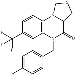 5-(4-METHYLBENZYL)-7-(TRIFLUOROMETHYL)-3,3A-DIHYDRO[1,3]THIAZOLO[3,4-A]QUINOXALIN-4(5H)-ONE Struktur