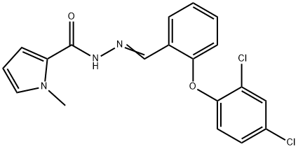 N'-((Z)-[2-(2,4-DICHLOROPHENOXY)PHENYL]METHYLIDENE)-1-METHYL-1H-PYRROLE-2-CARBOHYDRAZIDE Struktur