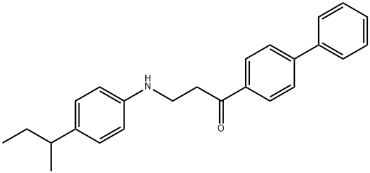 1-[1,1'-BIPHENYL]-4-YL-3-[4-(SEC-BUTYL)ANILINO]-1-PROPANONE Struktur