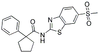 N-(6-(METHYLSULFONYL)BENZOTHIAZOL-2-YL)(PHENYLCYCLOPENTYL)FORMAMIDE Struktur