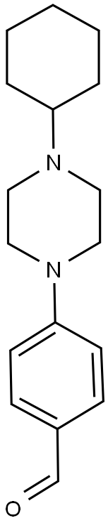 4-(4-CYCLOHEXYLPIPERAZIN-1-YL)BENZALDEHYDE Struktur