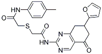 2-(2-(P-TOLUIDINO)-2-OXOETHYLTHIO)-N-(7-(FURAN-2-YL)-5-OXO-5,6,7,8-TETRAHYDROQUINAZOLIN-2-YL)ACETAMIDE Struktur