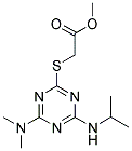 METHYL {[4-(DIMETHYLAMINO)-6-(ISOPROPYLAMINO)-1,3,5-TRIAZIN-2-YL]THIO}ACETATE Struktur