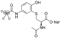 3-(N-ACETYL-L-CYSTEIN-S-YL) ACETAMINOPHEN-D3, SODIUM SALT Struktur