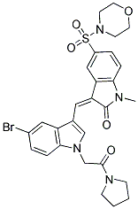 (Z)-3-((5-BROMO-1-(2-OXO-2-(PYRROLIDIN-1-YL)ETHYL)-1H-INDOL-3-YL)METHYLENE)-1-METHYL-5-(MORPHOLINOSULFONYL)INDOLIN-2-ONE Struktur