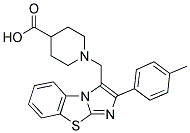 1-(2-P-TOLYL-BENZO[D]IMIDAZO[2,1-B]THIAZOL-3-YLMETHYL)-PIPERIDINE-4-CARBOXYLIC ACID Struktur