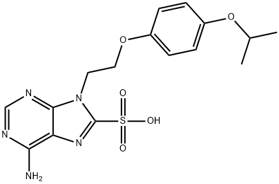 6-AMINO-9-[2-(4-ISOPROPOXYPHENOXY)ETHYL]-9H-PURINE-8-SULFONIC ACID Struktur