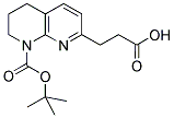 7-(2-CARBOXY-ETHYL)-3,4-DIHYDRO-2H-[1,8]NAPHTHYRIDINE-1-CARBOXYLIC ACID TERT-BUTYL ESTER Struktur