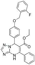 ETHYL 7-(4-(2-FLUOROBENZYLOXY)PHENYL)-5-PHENYL-4,7-DIHYDRO-[1,2,4]TRIAZOLO[1,5-A]PYRIMIDINE-6-CARBOXYLATE|