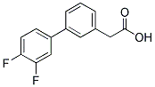 (3',4'-DIFLUORO-BIPHENYL-3-YL)-ACETIC ACID Struktur