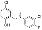 4-CHLORO-2-[(3-CHLORO-4-FLUOROANILINO)METHYL]BENZENOL Struktur