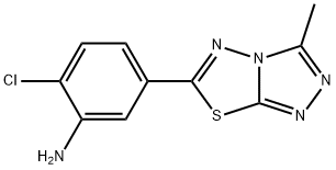 2-CHLORO-5-(3-METHYL-[1,2,4]TRIAZOLO[3,4-B]-[1,3,4]THIADIAZOL-6-YL)-PHENYLAMINE Struktur