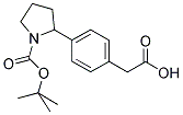 2-(4-CARBOXYMETHYL-PHENYL)-PYRROLIDINE-1-CARBOXYLIC ACID TERT-BUTYL ESTER Struktur