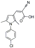 (2Z)-3-[1-(4-CHLOROPHENYL)-2,5-DIMETHYL-1H-PYRROL-3-YL]-2-CYANOACRYLIC ACID Struktur