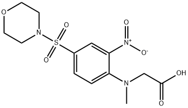 2-[METHYL-4-(MORPHOLINOSULFONYL)-2-NITROANILINO]ACETIC ACID Struktur