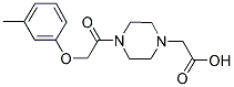 (4-[(3-METHYLPHENOXY)ACETYL]PIPERAZIN-1-YL)ACETIC ACID Struktur