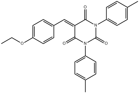 1,3-BIS(4-METHYLPHENYL)-5-((4-ETHOXYPHENYL)METHYLENE)-1,3-DIAZAPERHYDROINE-2,4,6-TRIONE Struktur