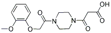 3-(4-[(2-METHOXYPHENOXY)ACETYL]PIPERAZIN-1-YL)-3-OXOPROPANOIC ACID Struktur