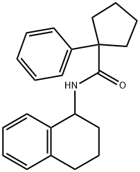 (PHENYLCYCLOPENTYL)-N-(1-(1,2,3,4-TETRAHYDRONAPHTHYL))FORMAMIDE Struktur