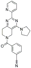 3-(2-PYRIDIN-2-YL-4-PYRROLIDIN-1-YL-7,8-DIHYDRO-5H-PYRIDO[4,3-D]PYRIMIDINE-6-CARBONYL)-BENZONITRILE Struktur