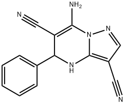 7-AMINO-5-PHENYL-4,5-DIHYDROPYRAZOLO[1,5-A]PYRIMIDINE-3,6-DICARBONITRILE Struktur