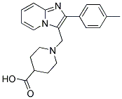 1-(2-P-TOLYL-IMIDAZO[1,2-A]PYRIDIN-3-YLMETHYL)-PIPERIDINE-4-CARBOXYLIC ACID Struktur