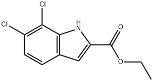 6,7-DICHLORO-1H-INDOLE-2-CARBOXYLIC ACID ETHYL ESTER Struktur